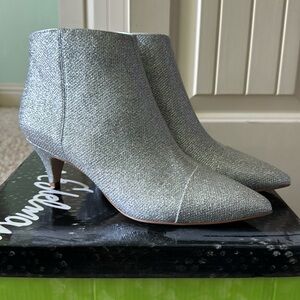 Brand new, silver sparkly bootie